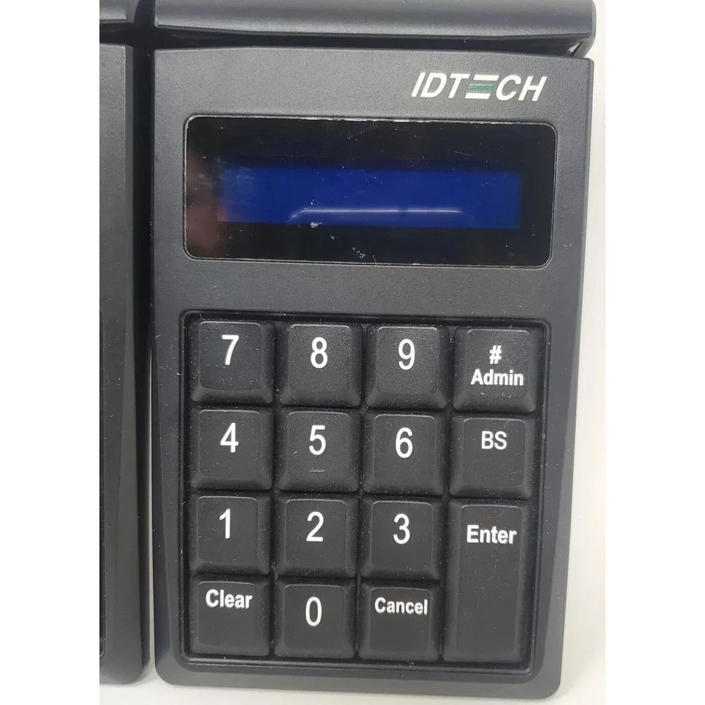 2x ID Tech IDKE-534833BE SecureKey Credit Card Reader/Swiper Black Keypad